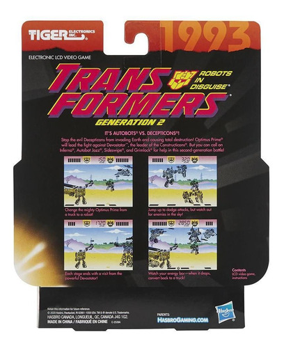 Jogo Eletronico Mini Videogame Transformers Da Hasbro E9728