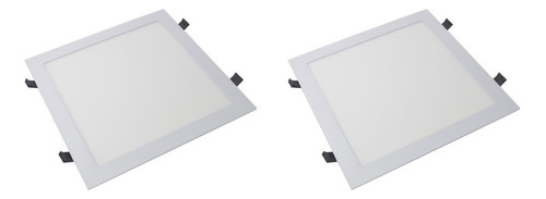 Panel Led P/embutir 24w Ledvance Luz Fria Cuadrado Pack X 2 Color Blanco