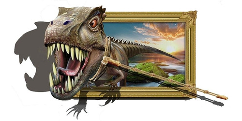 Poster, Vinilo, 3d Dinosaurio Decoración Cuarto Niños