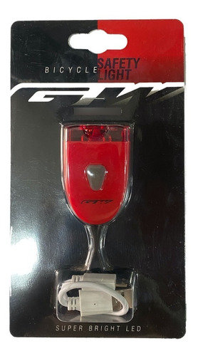 Luz Trasera Gw Usb Recargable Roja Para Bicicleta