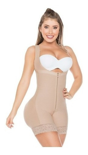 Imagen 3 de 10 de Faja Colombiana Salome Faja Moldeadora Short Sisa 217 Beige