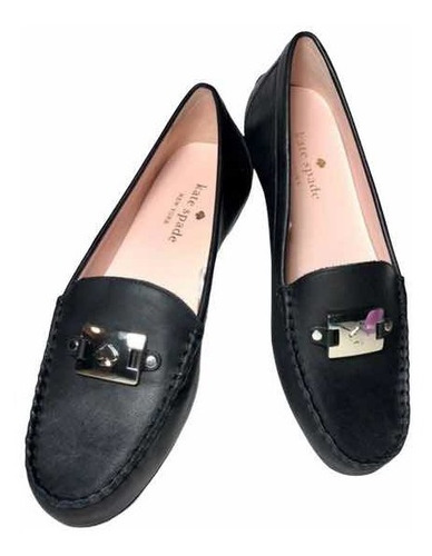 Zapato Kate Spade Negro Con Plata Piel