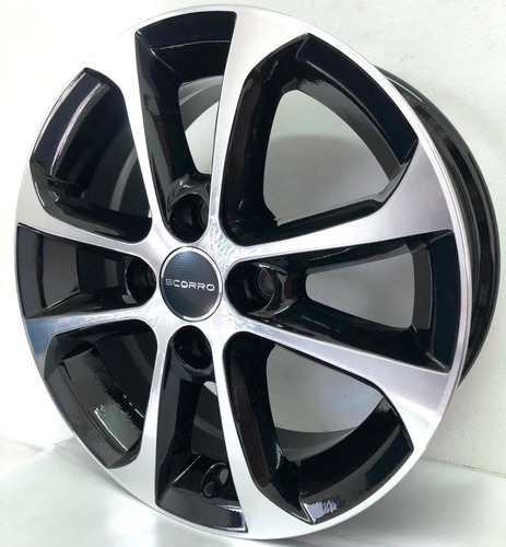 Rodas Scorro S205 Hyundai Hb20s Aro 14 4x100 (jogo) + Bicos Cor Preto Com Diamantado