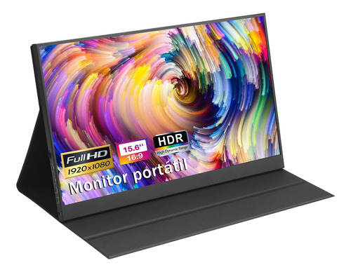 Monitor Portátil Con Pantalla Lcd Hdr De 15,6 Pulgadas 1080p