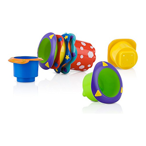 Nuby Vasos Apilables Splish Splash De 5 Piezas