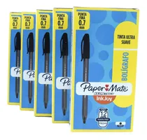 Comprar Boligrafos Papermate Kilometrico Fino 5 Cajas 60 Boligrafos