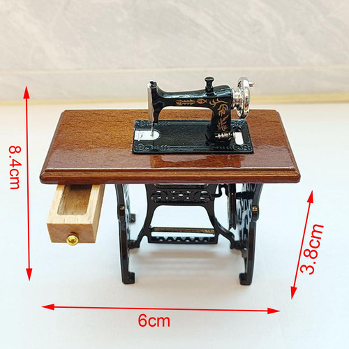Máquina De Coser En Miniatura Para Casa De Muñecas,