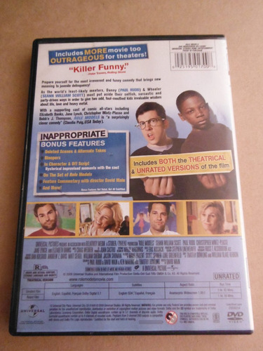 Role Models Region 1 Dvd Movie Unrated Seann William Scott (Usado)