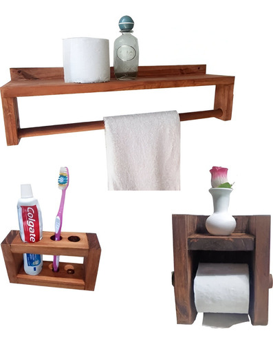 Toallero De Madera Marrón