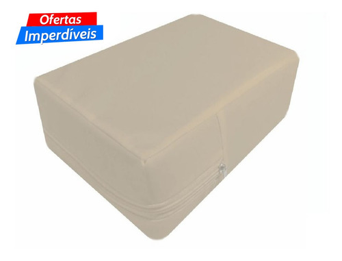 Imagem 3 de 10 de Capa Casal Impermeável Colchão Anti Alérgica Bege