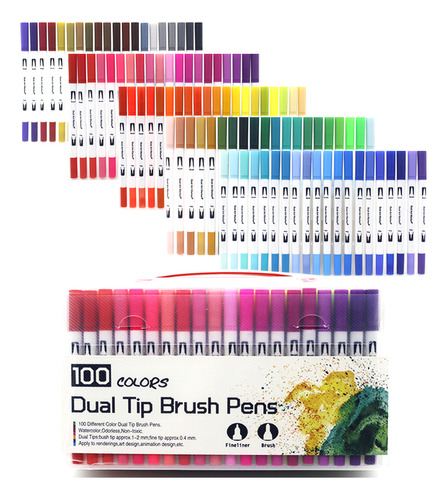 Rotulador Stbg-100color Con Doble Punta Para Acuarela