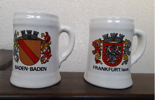 Jarra Cerveza Escudo Baden Baden Frankfurt Alemania Sana C/u