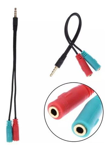 Splitter 3,5mm Para Auriculares De Audio Microfono Audifono