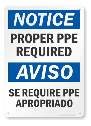 Smartsign S-7422-pl-14  Aviso: Adecuado Ppe Required  Cartel