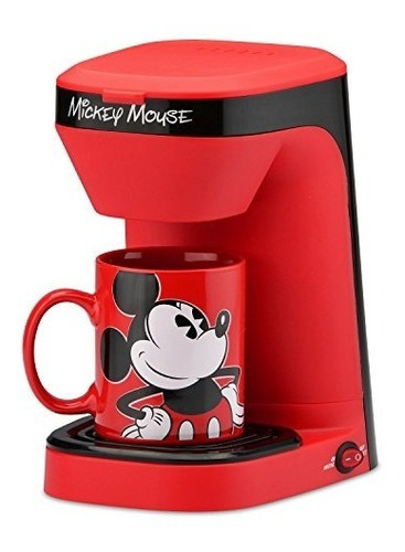 Disney Mickey Mouse Cafetera Electrica Personal + Mug 