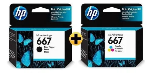 Kit De Cartuchos Hp 667 Negros Y 667 De Color 2376 2776
