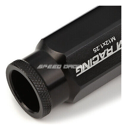 Jdm Open-end Universal Black 20 Lug Nuts/set+lock Key M1 Oad