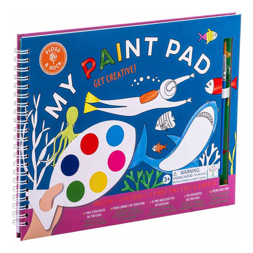 Floss & Rock Deep Sea Kids My Painting Pad Set Con 8 Imágene