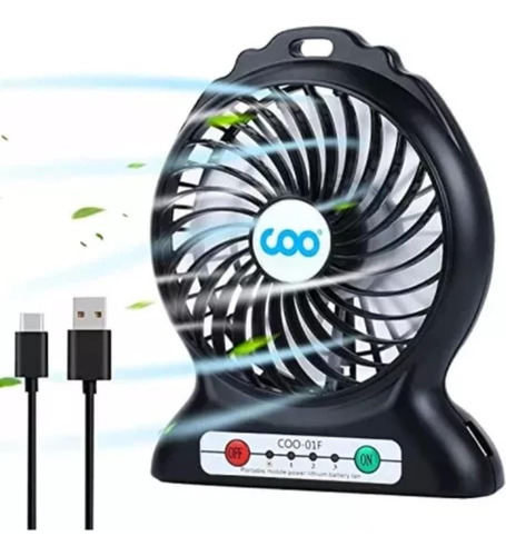 Mini Ventilador Para Escritorio Portátil Recargable Usb