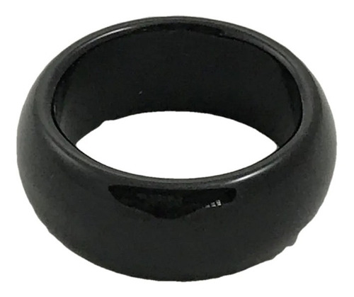 Anel Jade Preto Unissex 1 Cm  Largura Nº  25