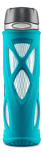 Zulu Atlas Glass Water Bottle With Silicone Sleeve