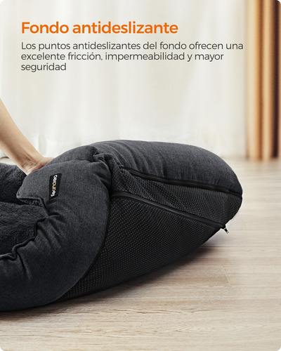 Feandrea Cama Para Perros Sofá Para Mascotas Bordes Elevados Color Gris oscuro