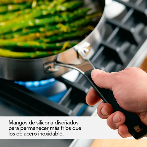 Batería de Cocina KitchenAid 71017 10 Piezas Acero Inoxidabl Color Acero Inoxidable