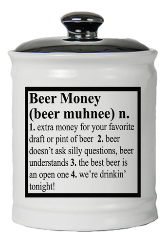 Beer Money Ceramic Piggy Bank, Candy Jar, Regalo Divertido P