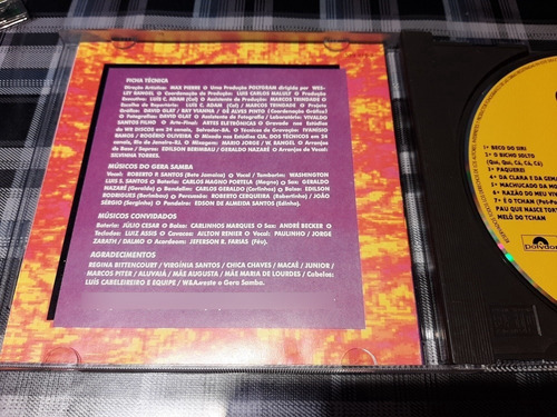 Gera Samba - E O Tchan - Cd Original Impecable Brasil 90 (Usado)