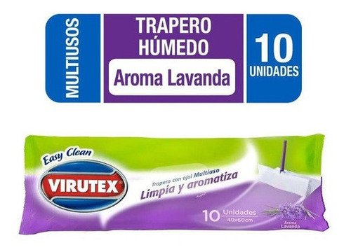 Trapero Húmedo Desechable Multiuso Lavanda 10un. Virutex