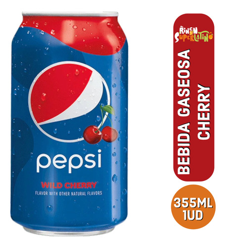 Bebida Gaseosa - Pepsi Cherry Lata 355ml