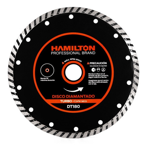 Disco Diamantado Turbo Hamilton 180mm - 7 PuLG Dt180  