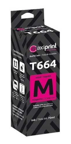 Botella De Tinta Genérica Epson T664 Combo 4 Colores 