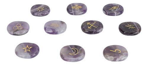 Conjunto De 10 Pedras Rune Stone, Polido, Cura Multiuso