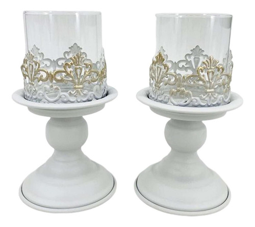 2x Castiçal Cônico Castiçal Castiçal De Ferro Decorativo