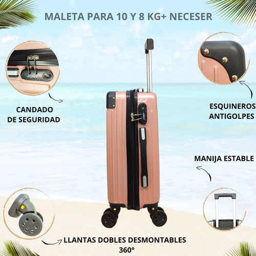 Kit Maleta Para 10 Y 8 Kg + Neceser Sin Documentar Ligera