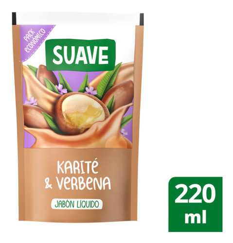 Jabón líquido Suave Karité & Verbena fragancia neutra repuesto 220 ml