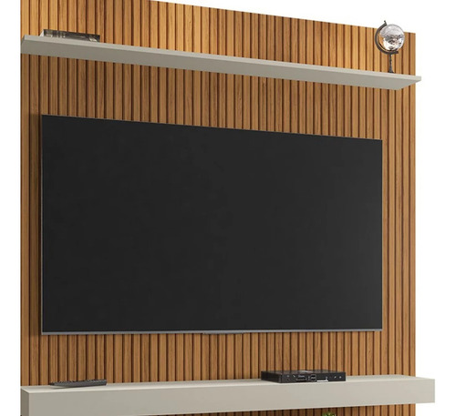 Painel Para Tv 60 Pol 150cm Lima B02 - Mpozenato Cor Ripado/Off White