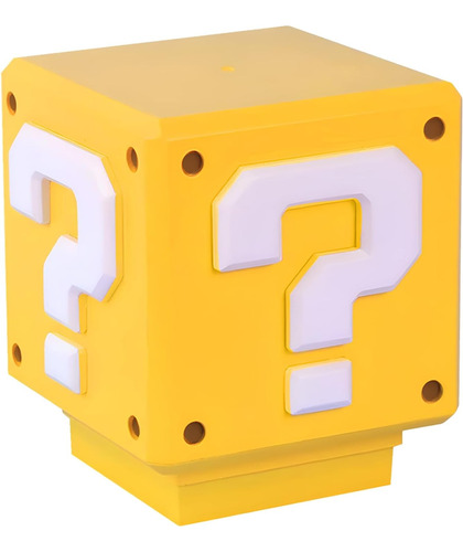 Lámpara De Mesa Mario Bros Cubo Led Luz De Noche De Niños