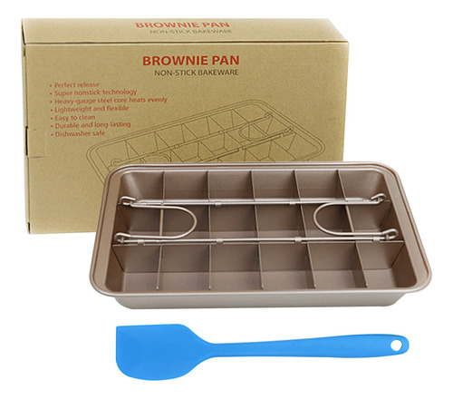 Bandeja Antiadherente Para Hornear Brownie Con Divisores, 18