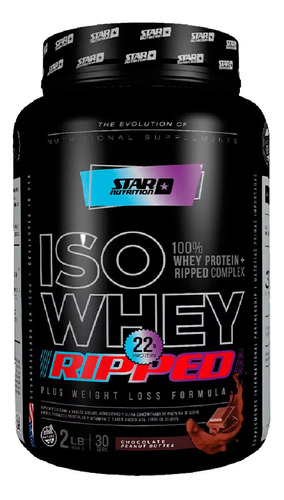 Suplemento Star Nutrition Iso Whey Ripped Chocolate 2 Libras