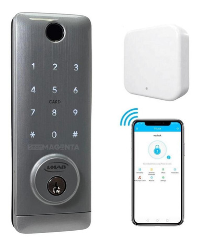Fechadura Digital Biometrica Imab D100 C/ Hub Wifi Airbnb