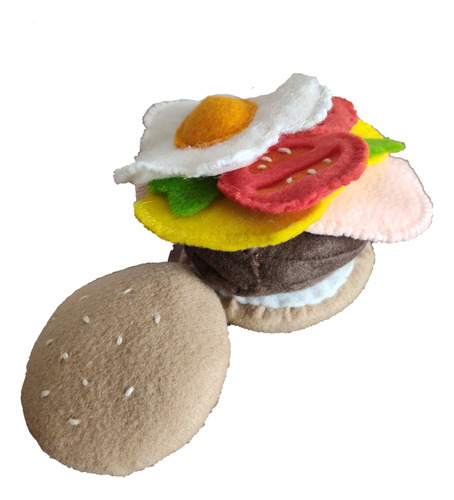 Hamburguesa Para Armar Juego Infantil Comida De Tela