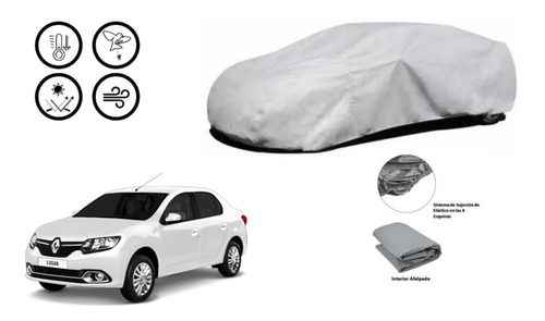 Funda Car Cover Renault Logan 100% Vs Clima Agua Polvo