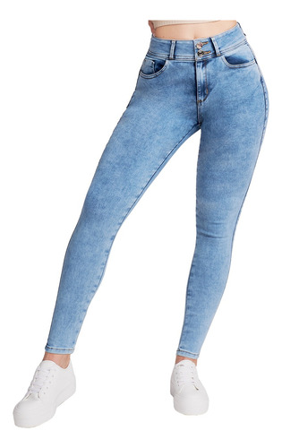 Jeans Seven Pantalón Levanta Pompa Mujer Pushup 0118blea