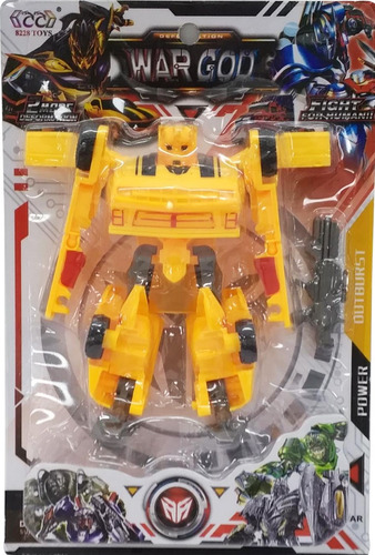 Transformer Auto Robot Convertible Bumblebee Muñeco Juguete Color Amarillo