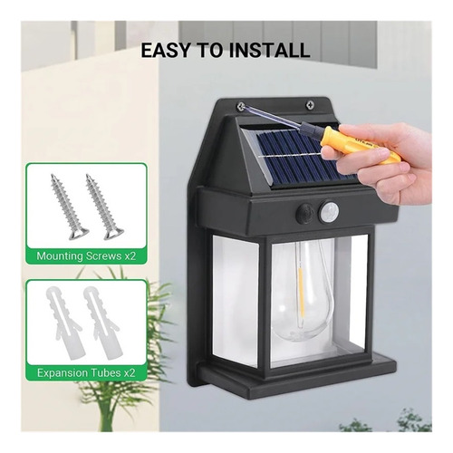 Luz De Pared Solar Luz Seguridad Impermeable Al Aire Libre