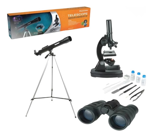 Kit /telescopio + Binocular + Microscopio / Celestron 