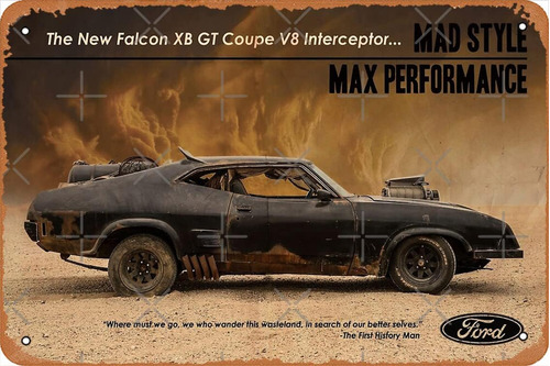 Póster Vintage De Interceptor Yzixulet Mad Max, Cartel De Ho
