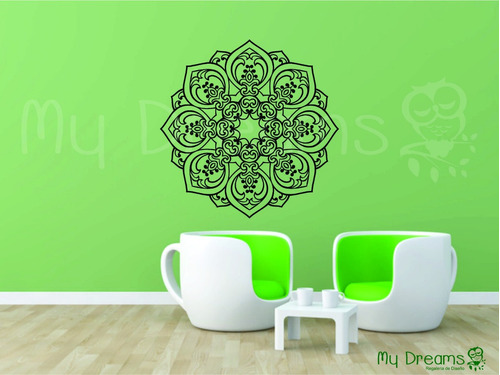 Vinilos Decorativos Mandala Indú Yoga Gigantes 1.10 X 1.10 M